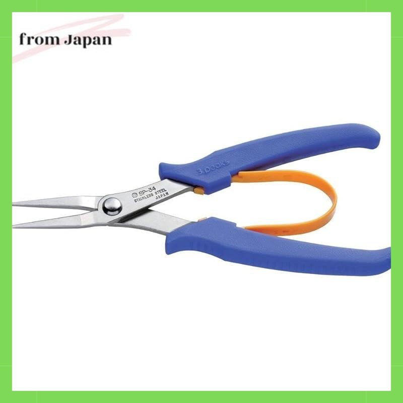 Three peaks Giken 3.peaks คีมตะกั ่ วสแตนเลสเรียวพร ้ อมสปริงพลาสติก 150 มม. SP-34A