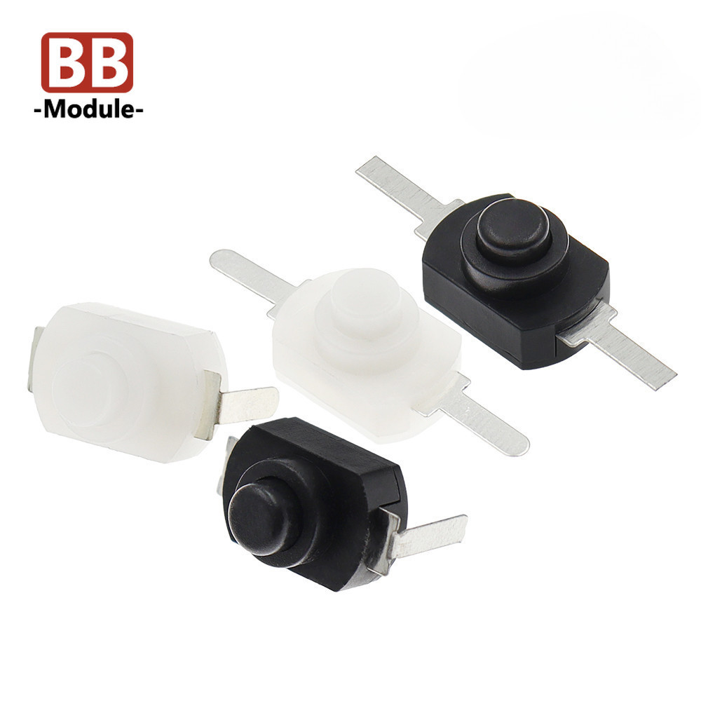10pcs 12*8 มม.DC 30V 1A On Off Mini Push ปุ่มสําหรับไฟฉายไฟฟ้า 1208YD Self ล็อคสีดําและสีขาว