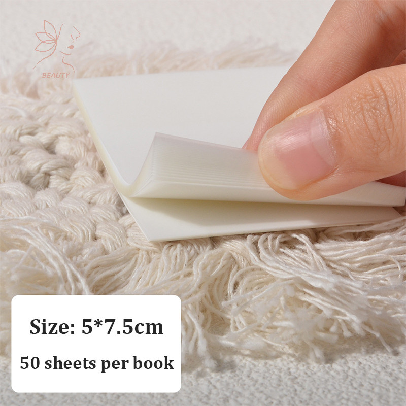 [เมย์บิวตี้] 50แผ่นทิ้งเล็บ ติ้ง กาวกระดาษฉีกได้โปร่งใสโปแลนด์สีผสมถาดเล็บเครื่องมือศิลปะ {ไทย}