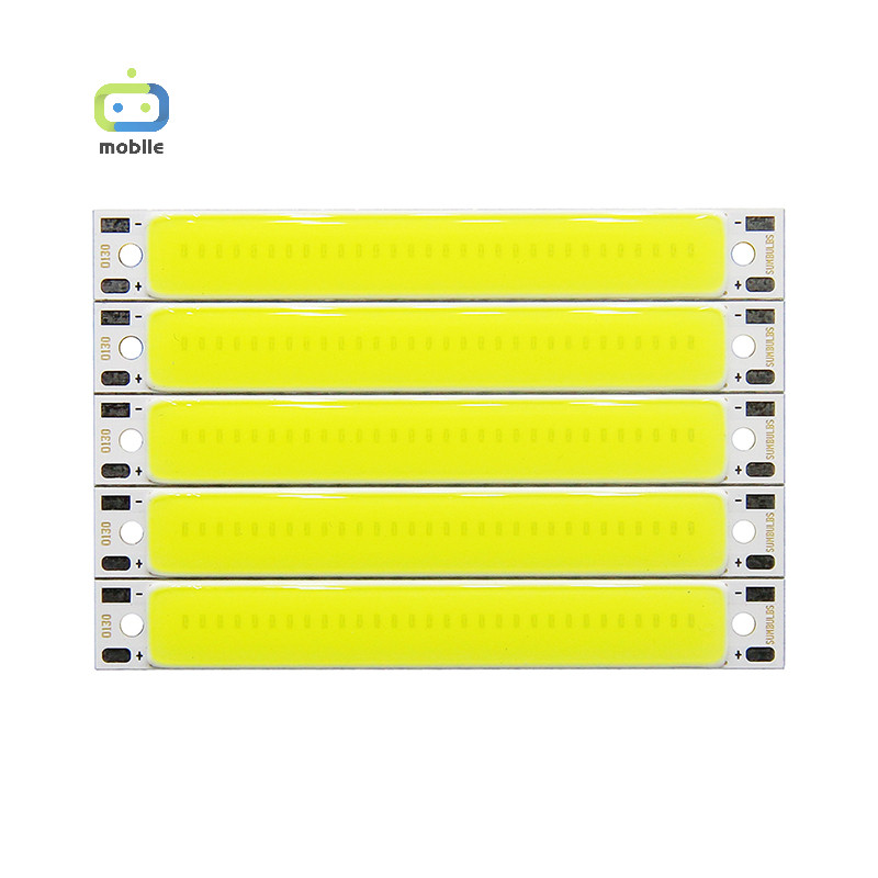 [maygood] ขายร้อน 3V 3.7V 60mm 8mm LED COB Strip 3W Warm Cold White Blue Red COBแหล่งกําเนิดแสง LED 