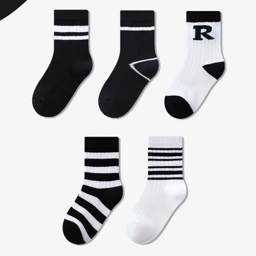 5คู่ฤดูใบไม้ร่วงแฟชั่นชายถุงเท้าสําหรับเด็กน่ารักเด็กสาวมีความสุขตลกเรือถุงเท้ายาวสีขาวฤดูใบไม้ผลิเสื้อผ้าเด็ก - รูปที่ 4