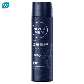 Nivea นีเวีย เมน ดิโอ สเปรย์ ดีพ ดาร์กวูด 150 มล. ผู้ชาย สเปรย์ ลดเหงื่อ ระงับกลิ่นกาย