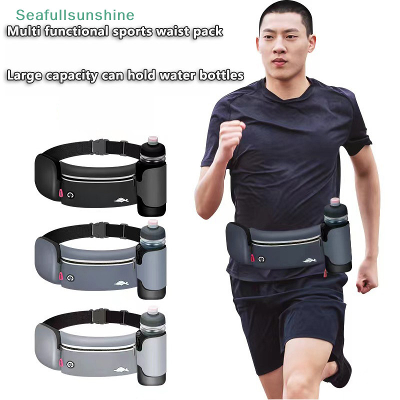 Seaf> 7 นิ้วกลางแจ้ง Mountaineering กระเป๋าคาดเอววิ่งออกกําลังกายขวดน้ําขนาดใหญ่ความจุกระเป๋าได้ดี
