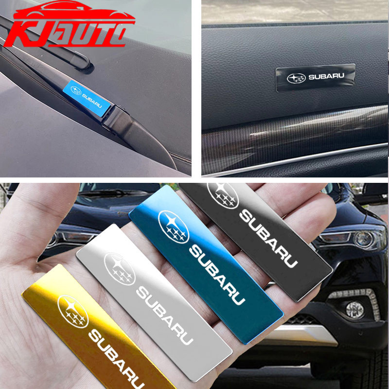 Subaru รถ Body Fender ด้านข้างโลหะสติกเกอร์สัญลักษณ์หน้าต่างอัตโนมัติสติกเกอร์ตกแต่งสติกเกอร์ปัดน้ําฝนรถยนต์สําหรับ Subaru Legacy Outback Forester Impreza WRX BRZ Subaru-XV อุปกรณ์เสริม
