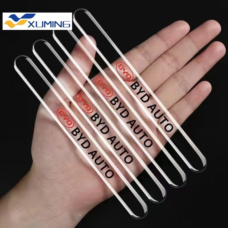 Xm 4 ชิ้น BYD Atto 3 สติกเกอร์กันชนประตูรถ Anti-Scratch สําหรับมุมประตู / กันชนรถยนต์