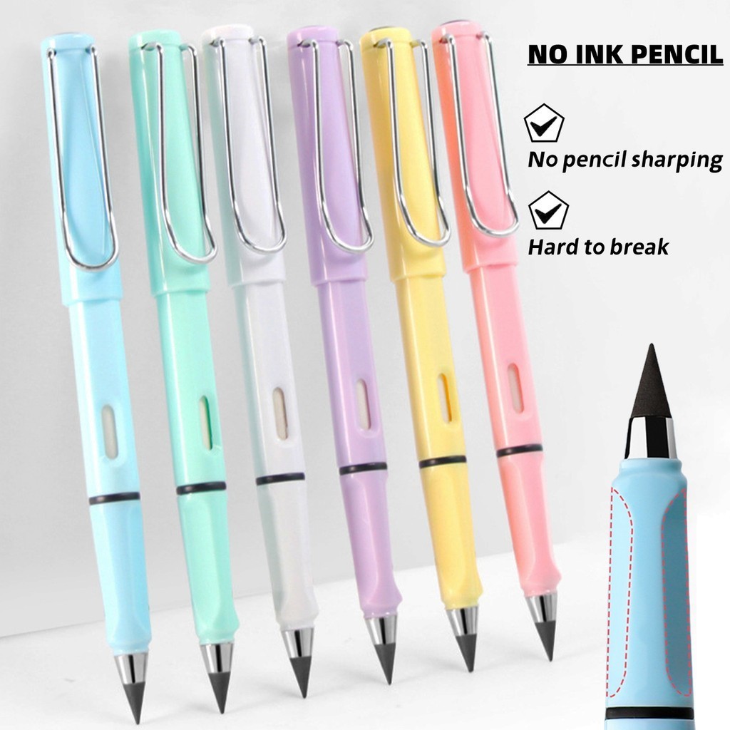 Creative Sharpening-Free Eternal Pencil ไม ่ ง ่ ายที ่ จะทําลายเปลี ่ ยนได ้ Core นักเรียนเครื ่ องเขียน WJ592