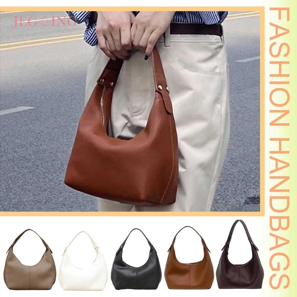 {JEG-NEW} British Style Women Retro Shoulder PU Leather Bag Fashion Tote Handbag Girls Outdoor Daily Bag [Jeeped.th]
