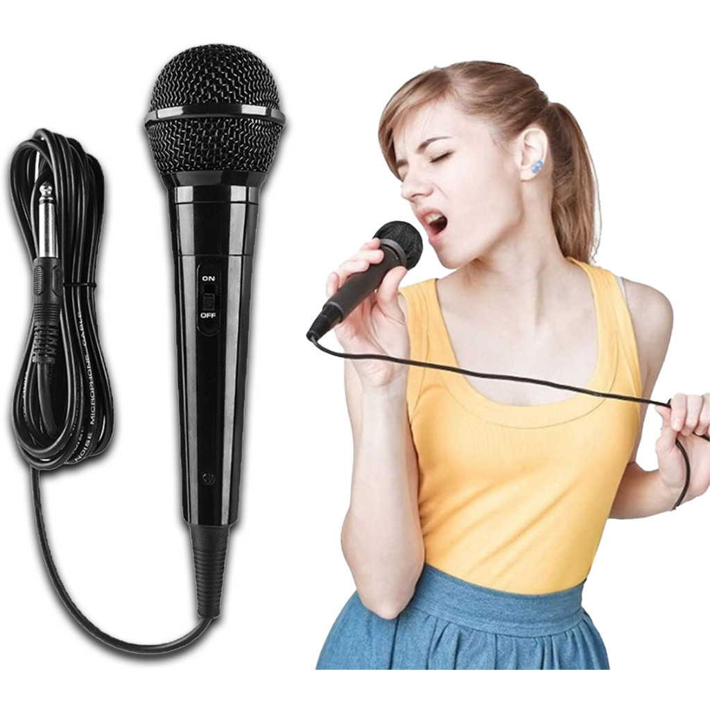 ไมโครโฟนร้องเพลง  สายยาว 2 เมตร พอร์ต 6.5 มม.3.5มม. สําหรับบันทึกเสียง