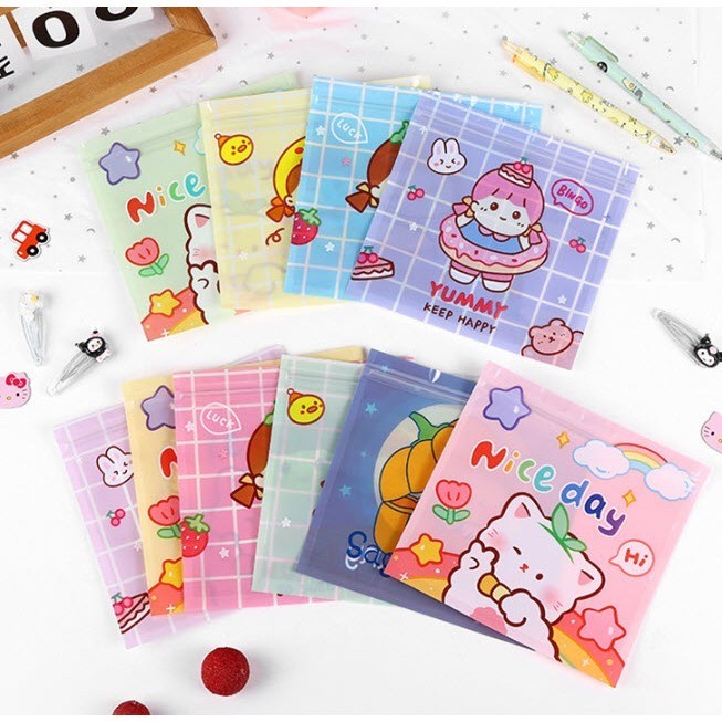 ถุงซิปล็อคน่ารัก ซองซิปล็อค อเนกประสงค์ 13.5ซม. S0198 กันน้ำ ใส่ของขวัญ ใส่เครื่องประดับ ขนม ปัจฉิม