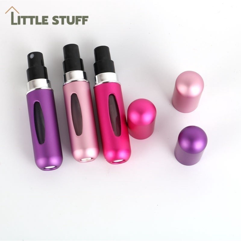 ขวดแบ่งน้ำหอมพกพา 5 ml สีเทา เปิดหัวเติม พร้อมส่ง ใช้งานสะดวก