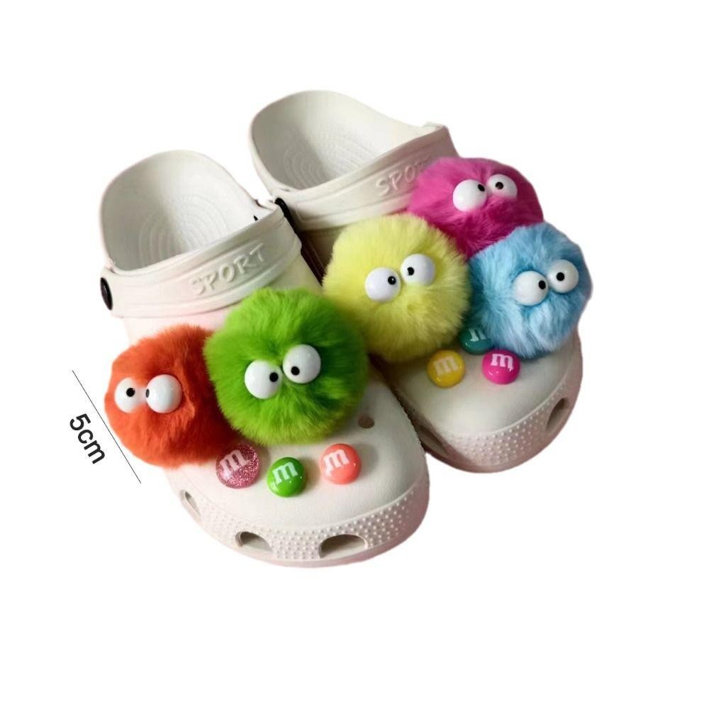 Future Elf Plush Ball, Kawaii แฟชั่นตุ๊กตาการ์ตูนรองเท้าหัวเข็มขัด,ของขวัญ DIY Hole รองเท้าตกแต่ง