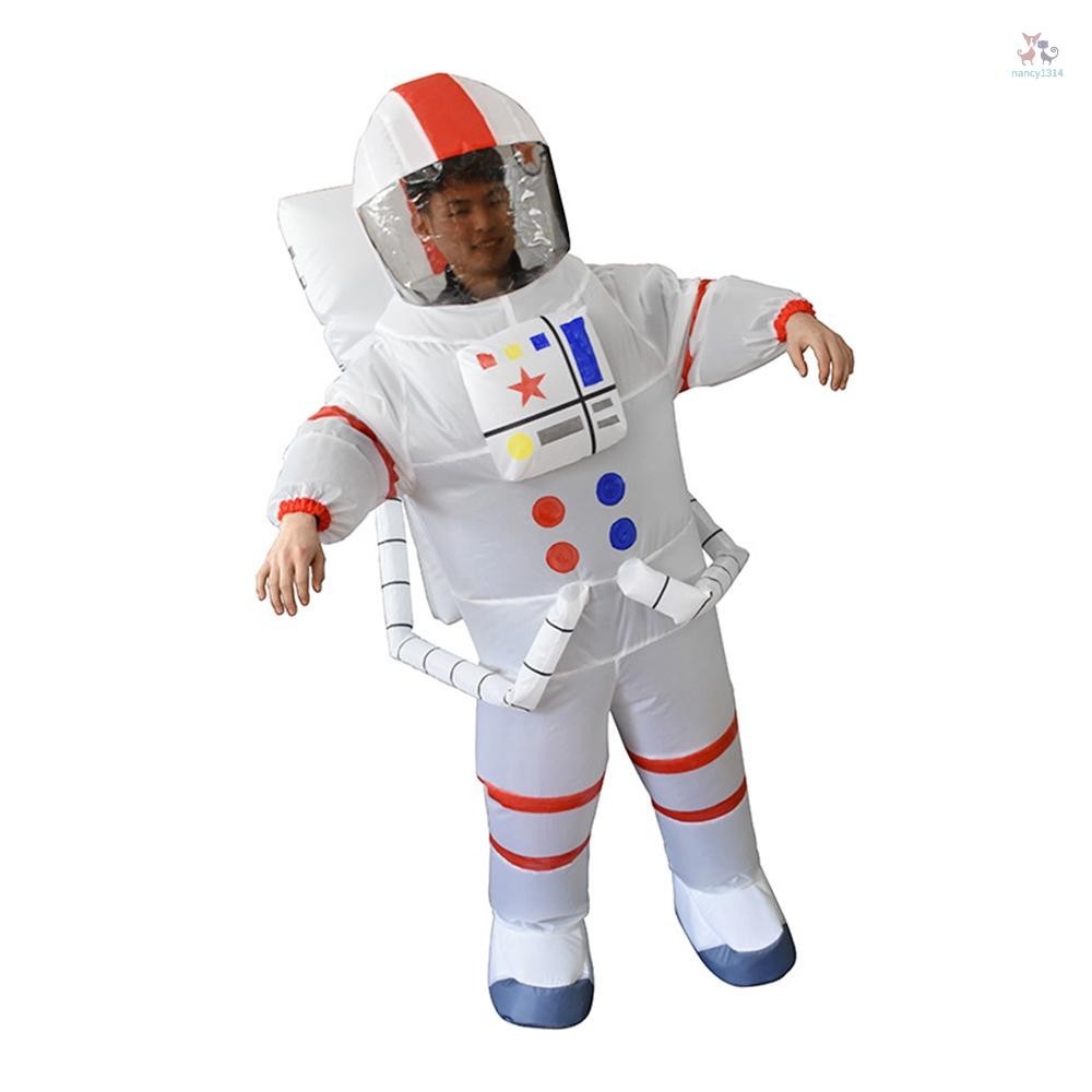 Inflatable Spaceman เครื่องแต่งกาย Blow Up ชุดคอสเพลย์ Inflatable ชุดแฟนซีตลกชุดแม่ลูกสําหรับปาร์ตี้