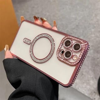 เคสโทรศัพท์มือถือ ปิดด้านหลัง กันกระแทก ประดับพลอยเทียม สําหรับ iPhone 17 Air 17Pro 17Promax 15 14 12 11 13 16 Pro Max