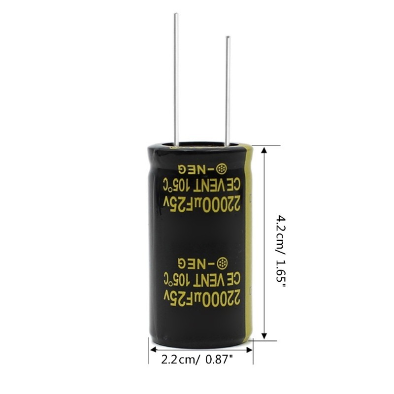 Aotoo ตัวเก็บประจุ 25V 22000UF Electrolytic Capacitor สําหรับ TV LCD Monitor วิทยุสเตอริโอเกม