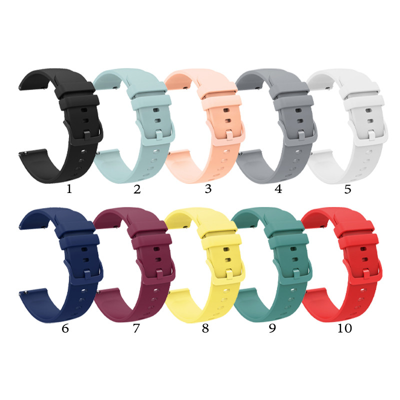 18 มม.20 มม.22 มม.ซิลิโคนสําหรับ Garmin Vivoactive 5 4 3 Forerunner 265 265s 255 245 245M 645 645M 55 158 165 Music Venu 3 2 s Sq 2