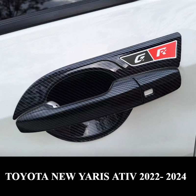 TOYOTA NEW YARIS ATIV 2022-2026 มือจับประตูฝาครอบชาม Trim ประตูรถจับกรอบป้องกัน