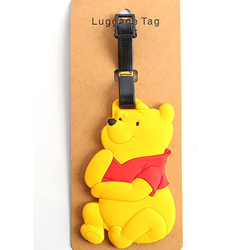 1pcs Creative Strawberry Bear Loopy แท็กกระเป๋าเดินทางแขวน Boarding แขวนแท็กแหวนตรวจสอบในรถเข็นกล่องป้ายแขวนแท็ก