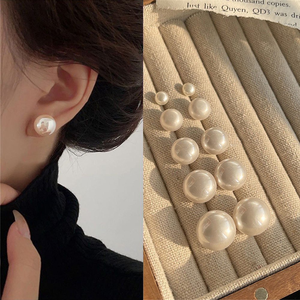 ซาลาเปานึ่งและไข่มุกต่างหูใหญ่สําหรับผู้หญิงต่างหูยอดนิยมใหม่ดีไซน์เฉพาะอินเทรนด์