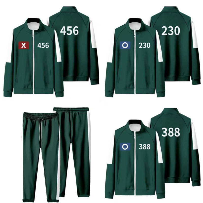 【S-4XL】 Squid game costume 456 jacket for adults  230 001 390 333 120 222