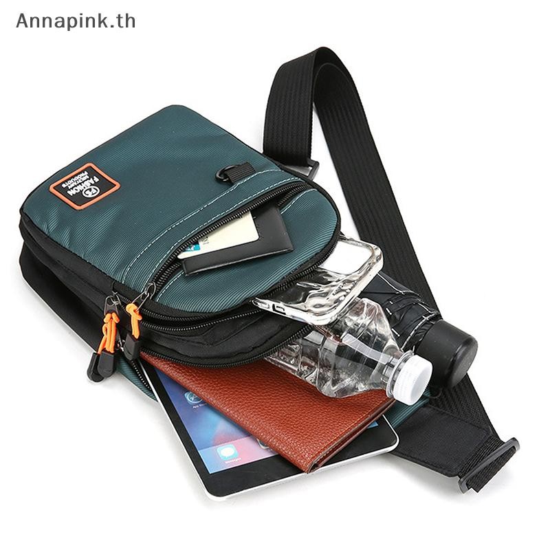 Ank Fashion Mens Chest Bag Handbag Lightweight Oxford Fabric Crossbody Shoulder Bag Stylish Casual เอวแพ็คชายกระเป๋าหน้าอก EN