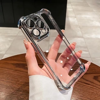 สําหรับ OPPO Reno 15F 15 Pro Max Reno 15 Pro Mini โปร่งใสชุบเคสโทรศัพท์ป้องกันกล้องถุงลมนิรภัยกันกระแทกฝาครอบซิลิโคนอ่อนนุ่ม