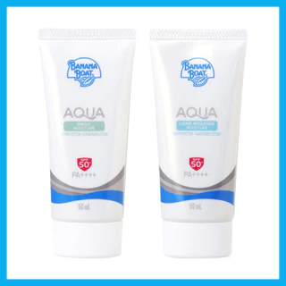 Banana Boat Set Moisture UV Protection Sunscreen Lotion Aqua Long Wearing + Aqua Daily 2 Items [50ml x 2pcs].