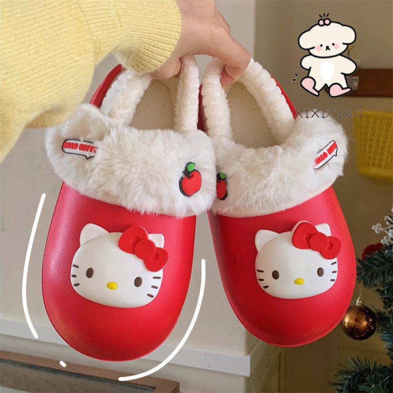 Xitiao รองเท้าแตะผ้าฝ้ายกันน้ํา Sanrio Joint การ์ตูน