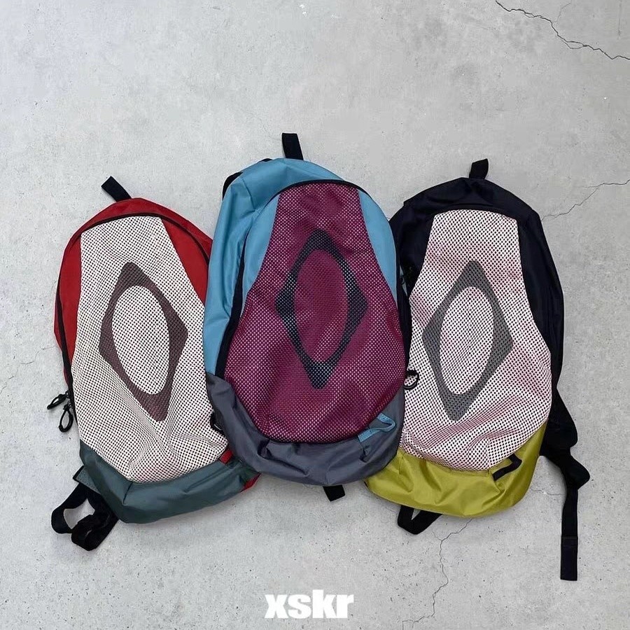 กระเป๋าเป้โลโก้เพชร RHOMBUS MESH ดีไซน์เกาหลี MSCHF ฤดูใบไม้ผลิฤดูร้อน