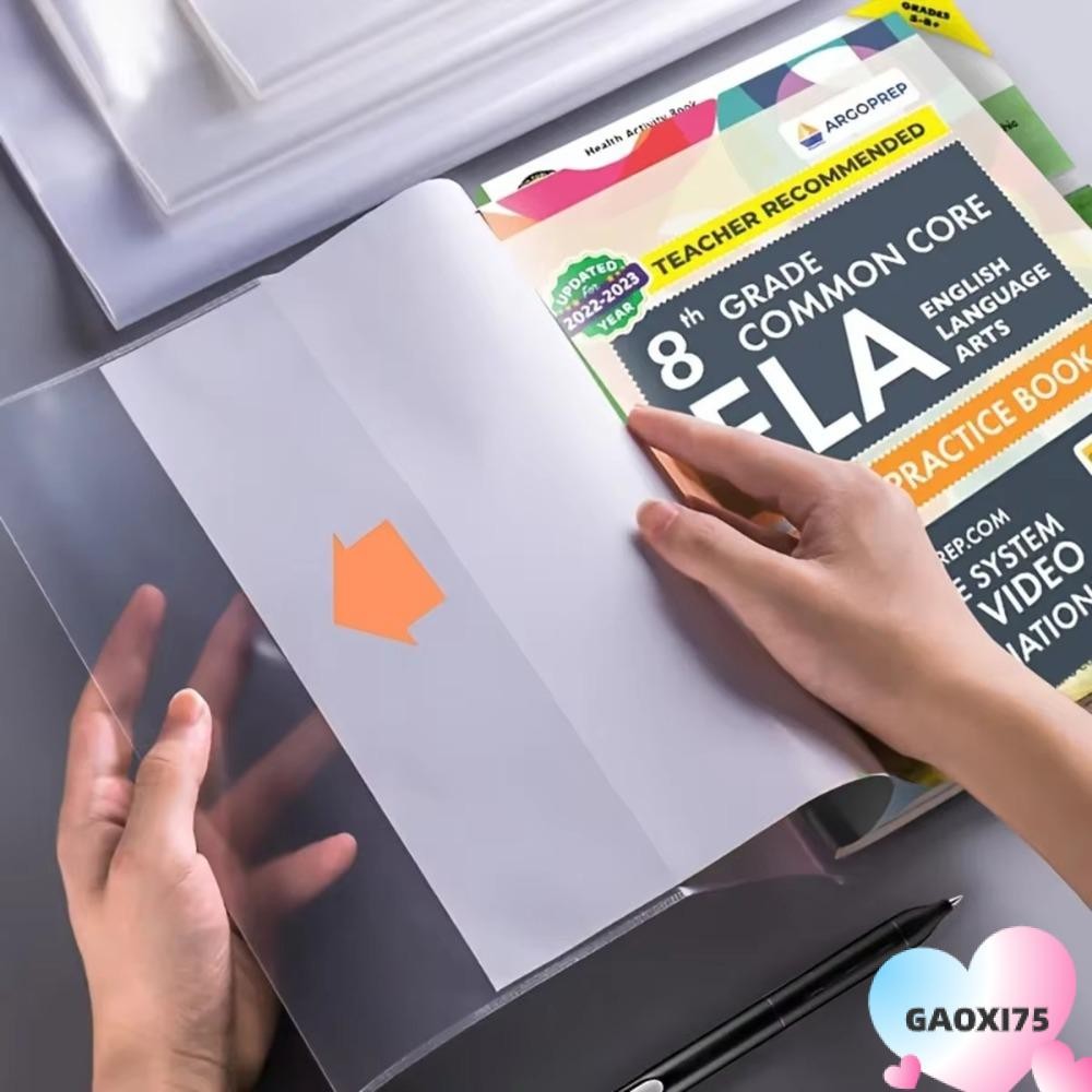 Gaoxi75 10 ชิ้นโปร่งใสปกหนังสือ,ปิดกาวในตัวสวมใส่ปกหนังสือพลาสติก,กันน้ํา A4/16 พัน/A5 ไฟล์ฝาครอบป้องกันหนังสือ