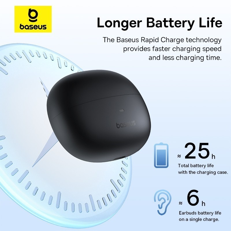 Baseus หูฟังบลูทูธไร้สายแบบเกี่ยวหู รุ่น AirGo AS01 Open-Ear TWS Earbuds
