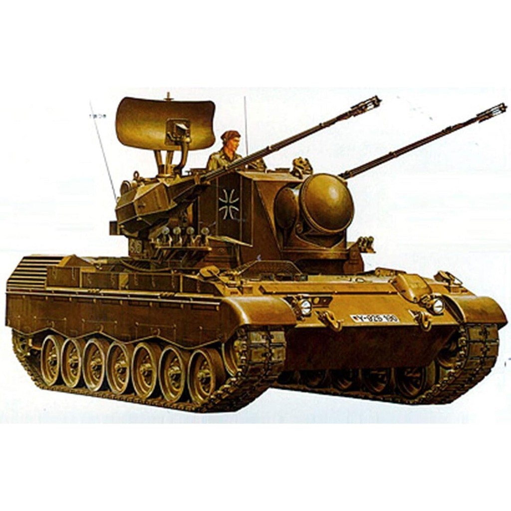 TAMIYA 1/35 พลาสติกรุ่น No.99 กองทัพเยอรมันตะวันตก Gepard Anti-Aircraft Tank 35099-01 Direct from JA