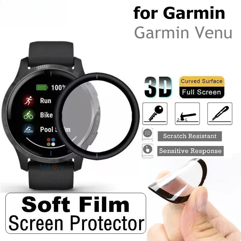 สําหรับ Garmin Venu 2 3 Plus SQ 3S ป้องกันหน้าจอ Scratch ทนกันน้ํา Smooth Finish สําหรับ Garmin Venu2 Venu3 HD คุณภาพ Smartwatch ฟิล์มป้องกันไม่แก้ว
