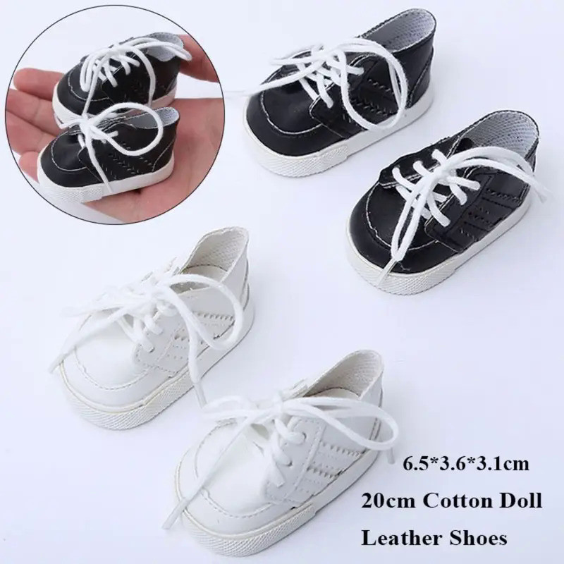 Casual Wear Doll Leather Shoes High Quality DIY Doll Toys Black White Doll Clothes Casual Shoes Acce