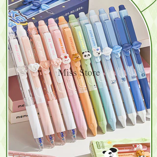 ปากกาเจลลบได้ หมึกสีน้ำเงิน 1 กล่อง 4 ด้าม ลายการ์ตูนน่ารัก ขนาดหัวปากกา 0.5 มม. สินค้าพร้อมส่งในไทย