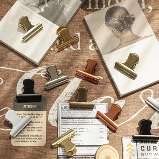 Vintage โลหะ Binder คลิป Retro กาแฟกระเป๋าคลิปปิดผนึกบุ๊คมาร…