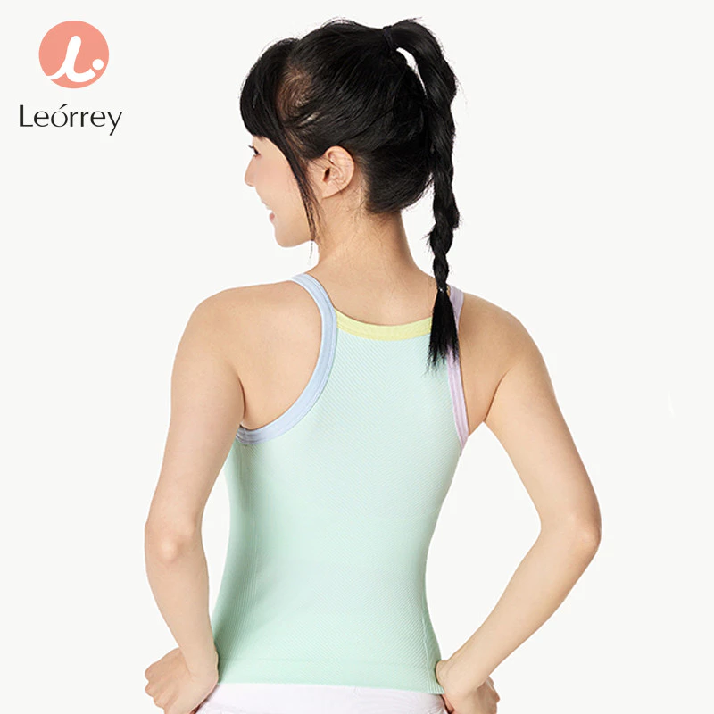 Leorrey เสื้อกั๊กออกกำลังกาย โยคะ ครอปสปอร์ต มีฟองน้ำ thumbnail 8