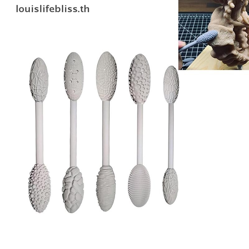 Louislifebliss Texture ชุดเครื่องมือสําหรับ Clay Art, Oval Clay Modeling Pattern Rollers Kit, Clay Texture Rolling Emboss ลายสก๊อตลูกกลิ้งมือ,การสร้างแบบจําลอง Sticks สําหรับงานฝีมือ DIY (เดี่ยว