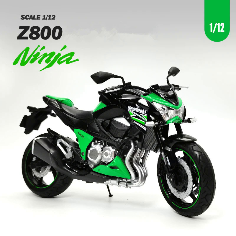 1/12 Kawasaki Ninja Z800 Racing Cross-country Motorcycle Model Simulation Metal Toy Street Motorcycl