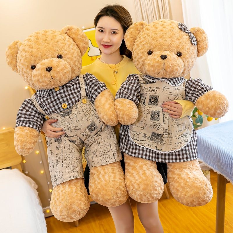 🌟🌠เตรียมจัดส่ง🌟🌠พลัสขนาดคู่ตุ๊กตาหมี 60 ซม./ 100 ซม.ของเล่นตุ๊กตา ตุ๊กตาตัวใหญ่เท่าคน ของขวัญวันเกิด