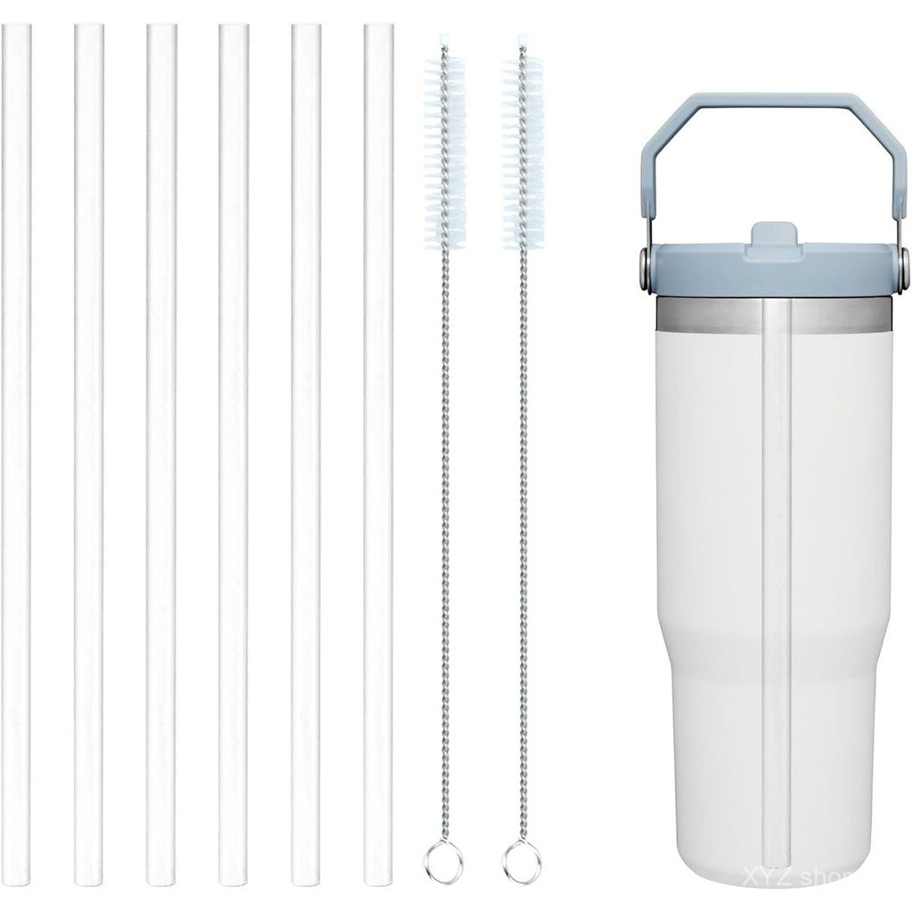 หลอดสำรอง Stanley Iceflow 30 แพ็ค 6 หลอดโปร่งใส พร้อมแปรงทำความสะอาดหลอด