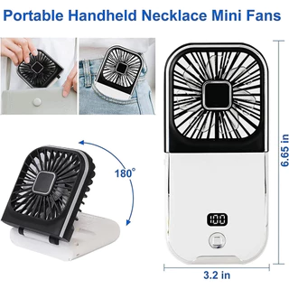 พัดลมห้อยคอ 5000mAhความจุสูง พัดลมติดมือ พัดลมพกพา usb ปรับความเร็วได้ 3 ระดับ มแรงแบตนานแฟนมือถือ2in1ที่วางโทรศัพท์