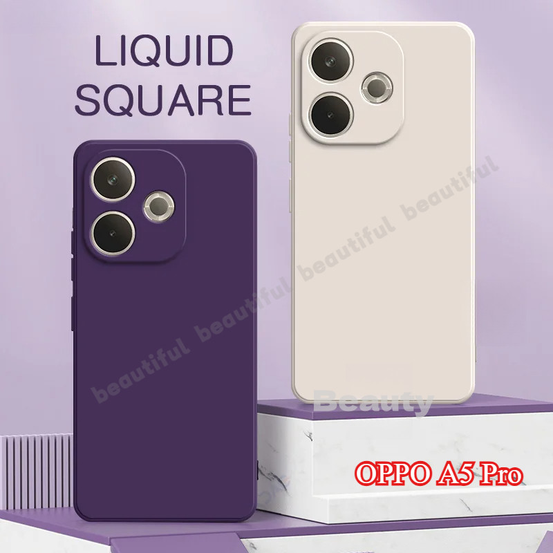 สําหรับ OPPO A5 Pro เคสโทรศัพท์หรูหราสแควร์ซิลิโคนเหลวนุ่มปกหลังสําหรับ OPPO A5Pro 5 Pro A5P A3Pro A