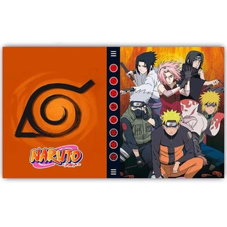 Naruto การ์ดอัลบั้ม 240 ชิ้นการ์ดหนังสือแผนที่ตัวอักษรผู้ถือ Binder Uzumaki Naruto Anime Card Protector โน้ตบุ๊ค