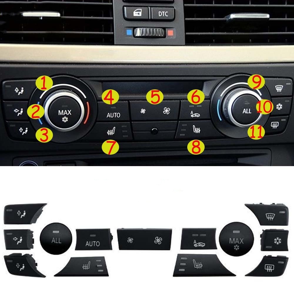เครื่องปรับอากาศรถยนต์ AC ระบายอากาศปรับปุ่มสวิทช์สําหรับ BMW 1 3 Series X1 X3 E82 E88 E84 E90 E91 E