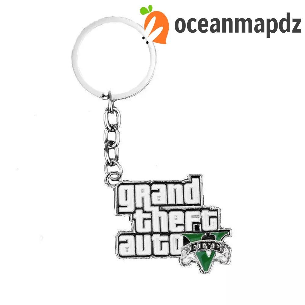Oceanmapdz เกม GTA V พวงกุญแจพิเศษ PS4 Xbox PC เกมกระเป๋าจี้ Muti-Pendant เกม GTA พวงกุญแจ