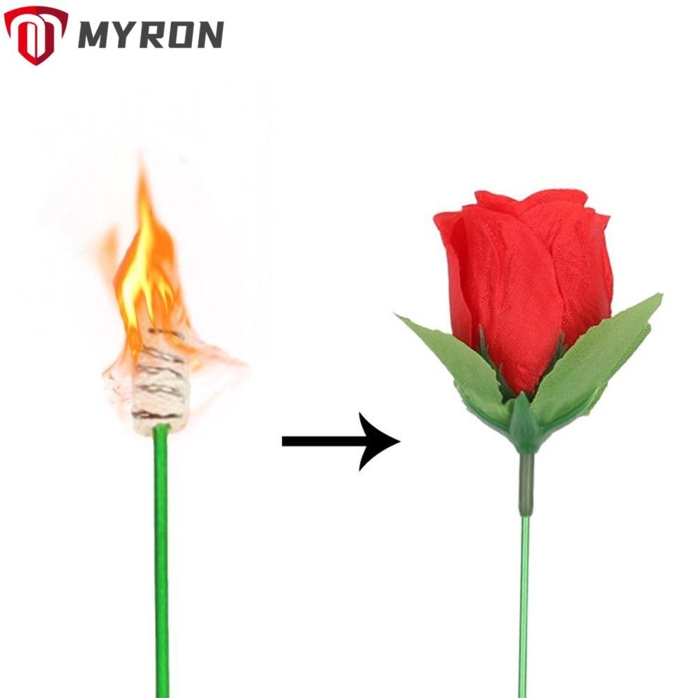 Myron พร็อพมายากล เปลี่ยนเปลวไฟ เป็นไฟฉายดอกกุหลาบ เป็นดอกไม้ไฟ แบบมืออาชีพ อุปกรณ์ประกอบฉากมายากล สําหรับเด็ก