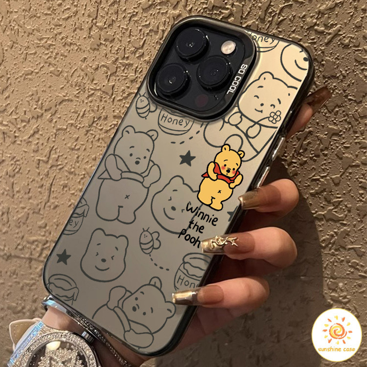จัดส่งทันที เคสมือถือลายหมี สำหรับไอโฟน11 For iPhone11 12 13 14 15Pro MAX X XS XR XS 6 7 8Plus SE2020 เคสโทรศัพท์