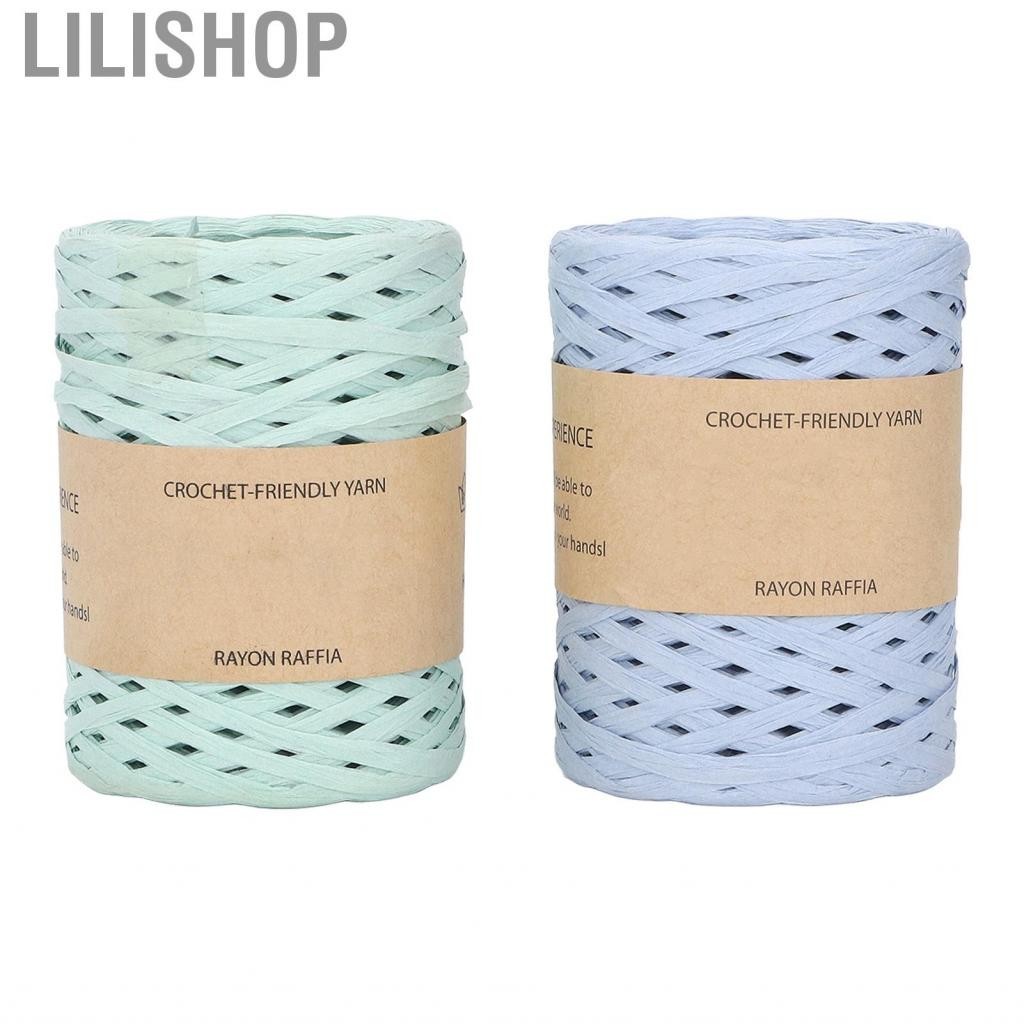 Lilishop Raffia Yarn Ribbon Paper Material For Crocheting Knitting Hat