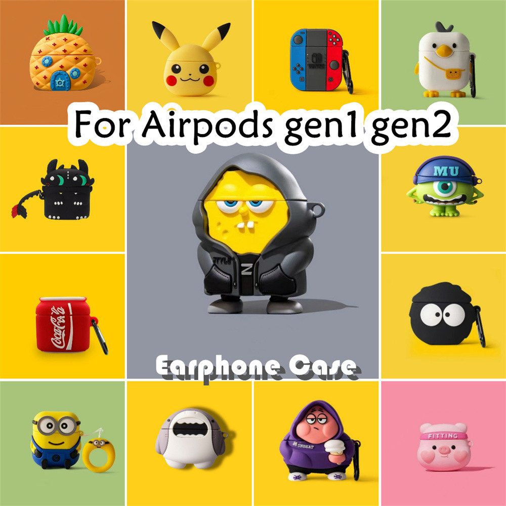 【3Cideas】นําไปใช้กับ Airpods gen1 gen2 เคส Case เคสหูฟัง รูปทรงสามมิติน่ารัก ซิลิโคนนุ่ม เคส เคสหูฟัง NO.3