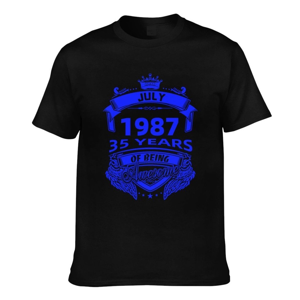 Born In 1987 35 Years Of Being สุดยอดเสื้อยืดที่กําหนดเอง Man